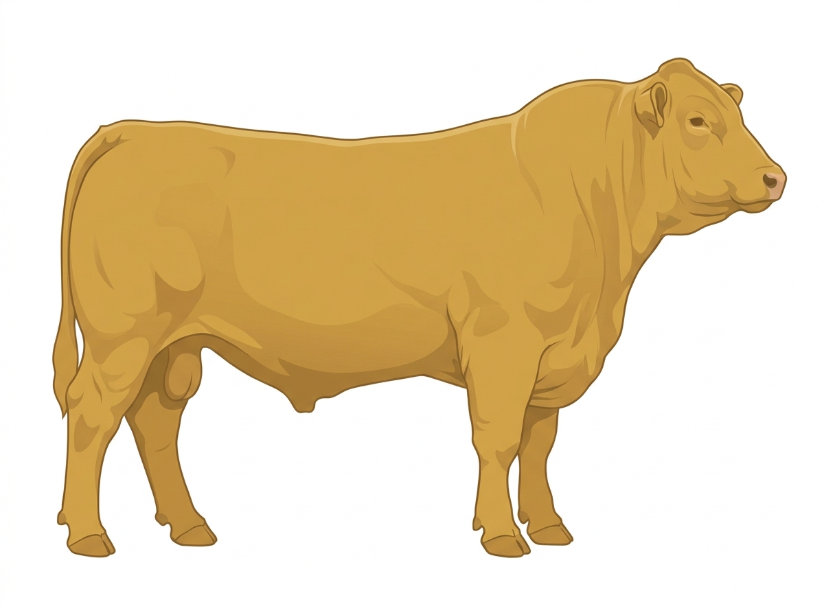 Gold Gelbvieh Cross Bull