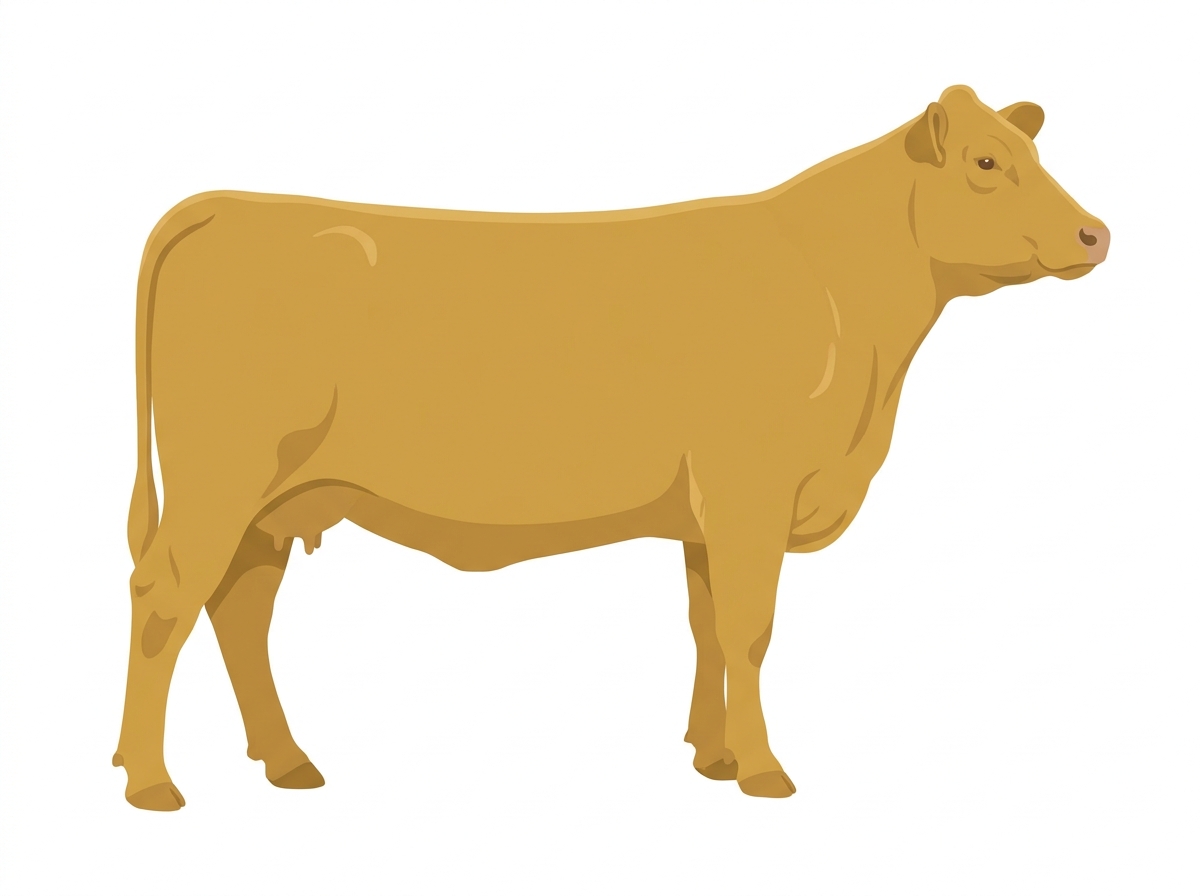 Gold Gelbvieh Cross Cow