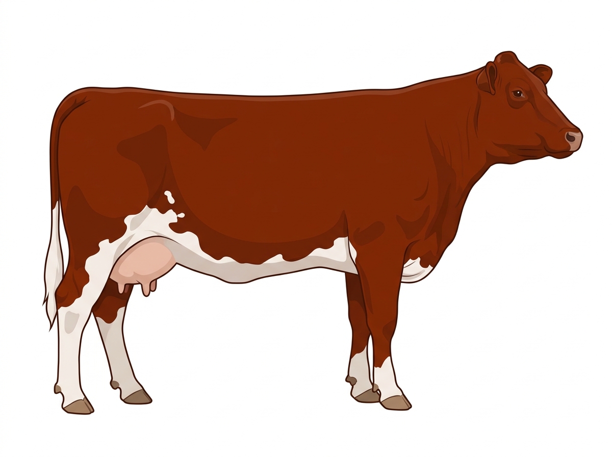 Red Gelbvieh x Maine-Anjou Cross Cow