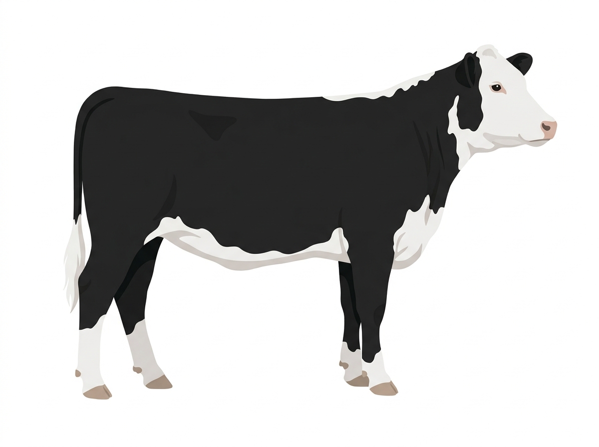 Black light roan with partial white face Hereford Cross Heifer