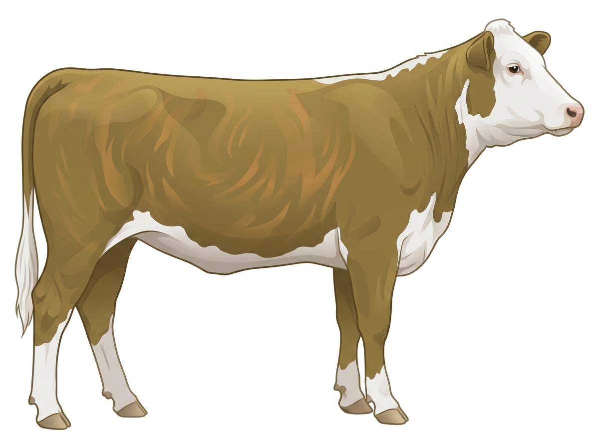 Gold faint brindle Hereford Cross Heifer