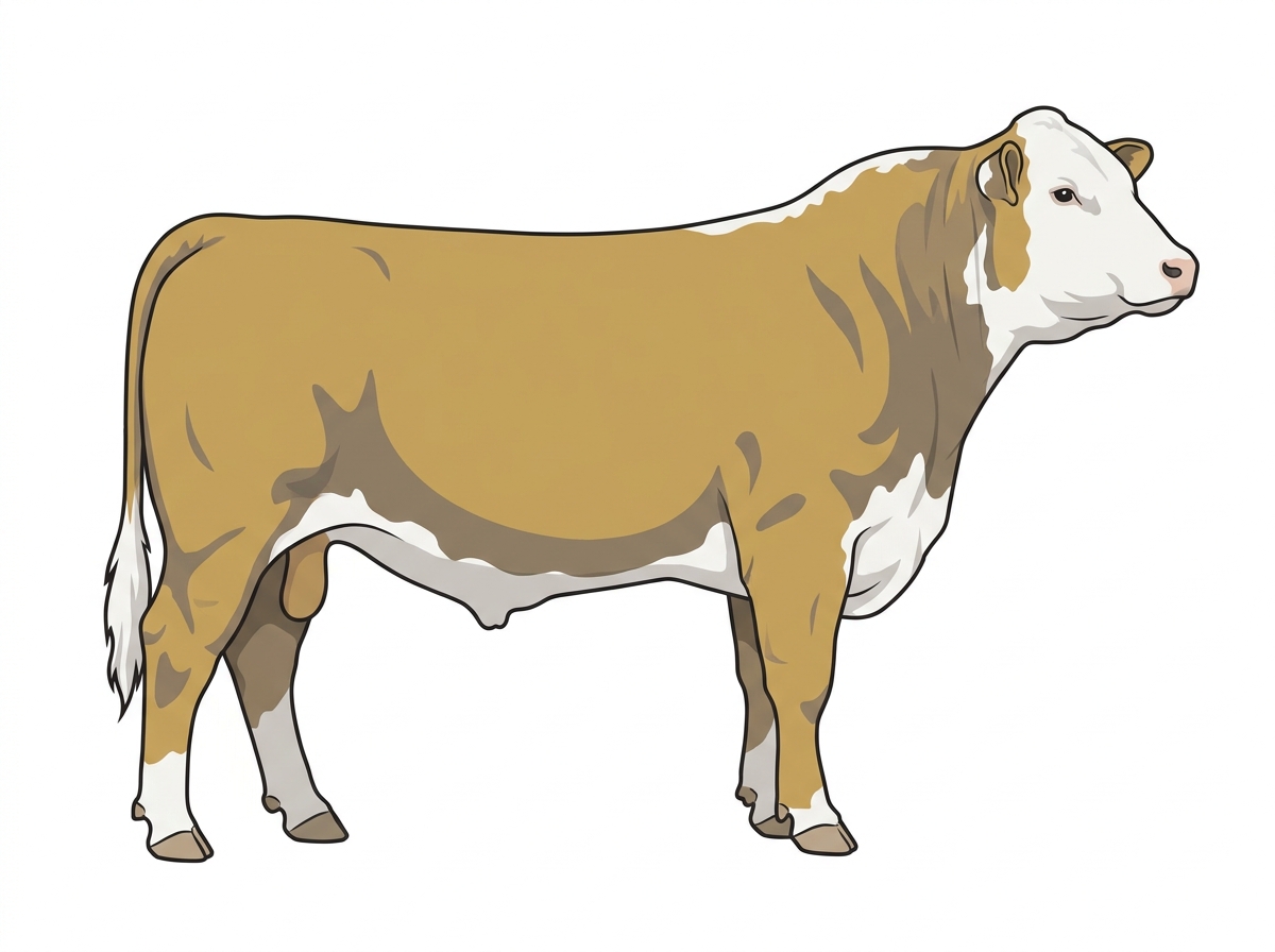 Red Dun Hereford Cross Bull