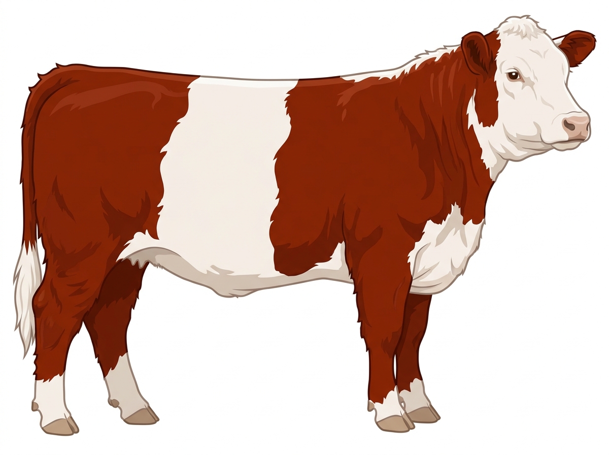 Red with white face Hereford x Belted Galloway Cross Heifer