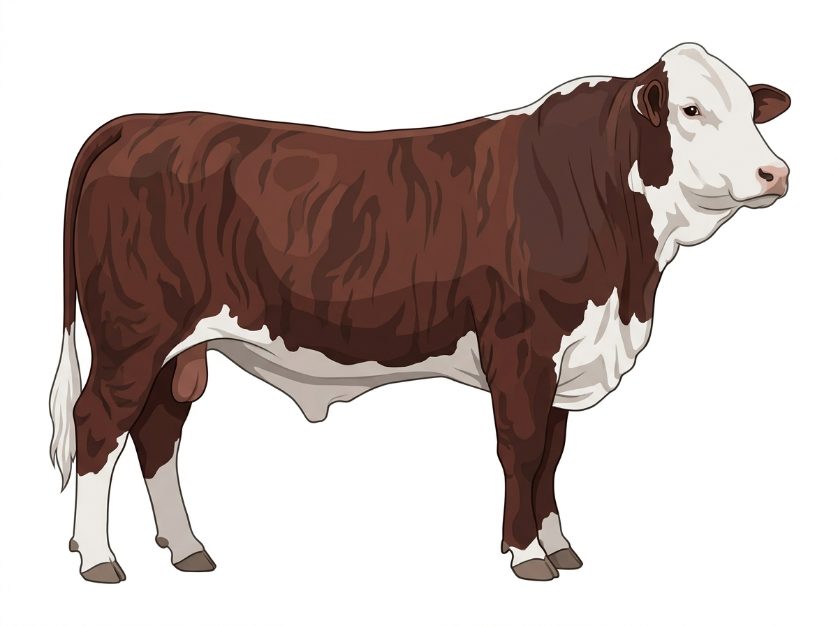 Gray brindle with white face Hereford x Brahman Cross Bull