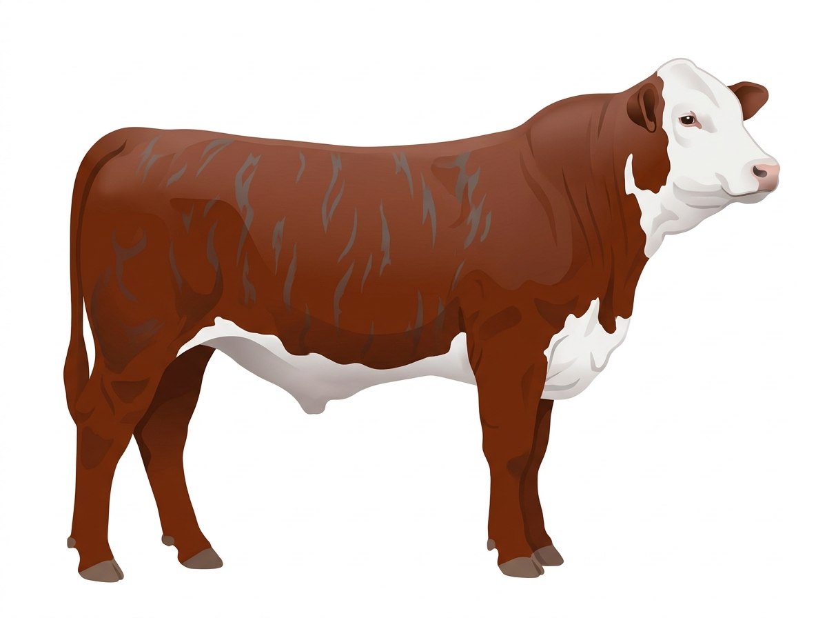 Gray faint brindle with white face Hereford x Brahman Cross Steer