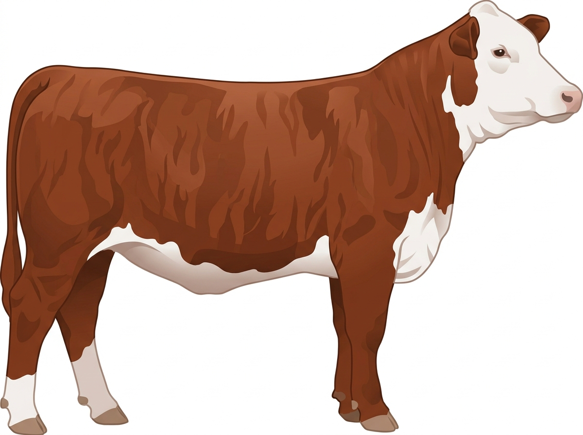 Red brindle with white face Hereford x Brahman Cross Heifer