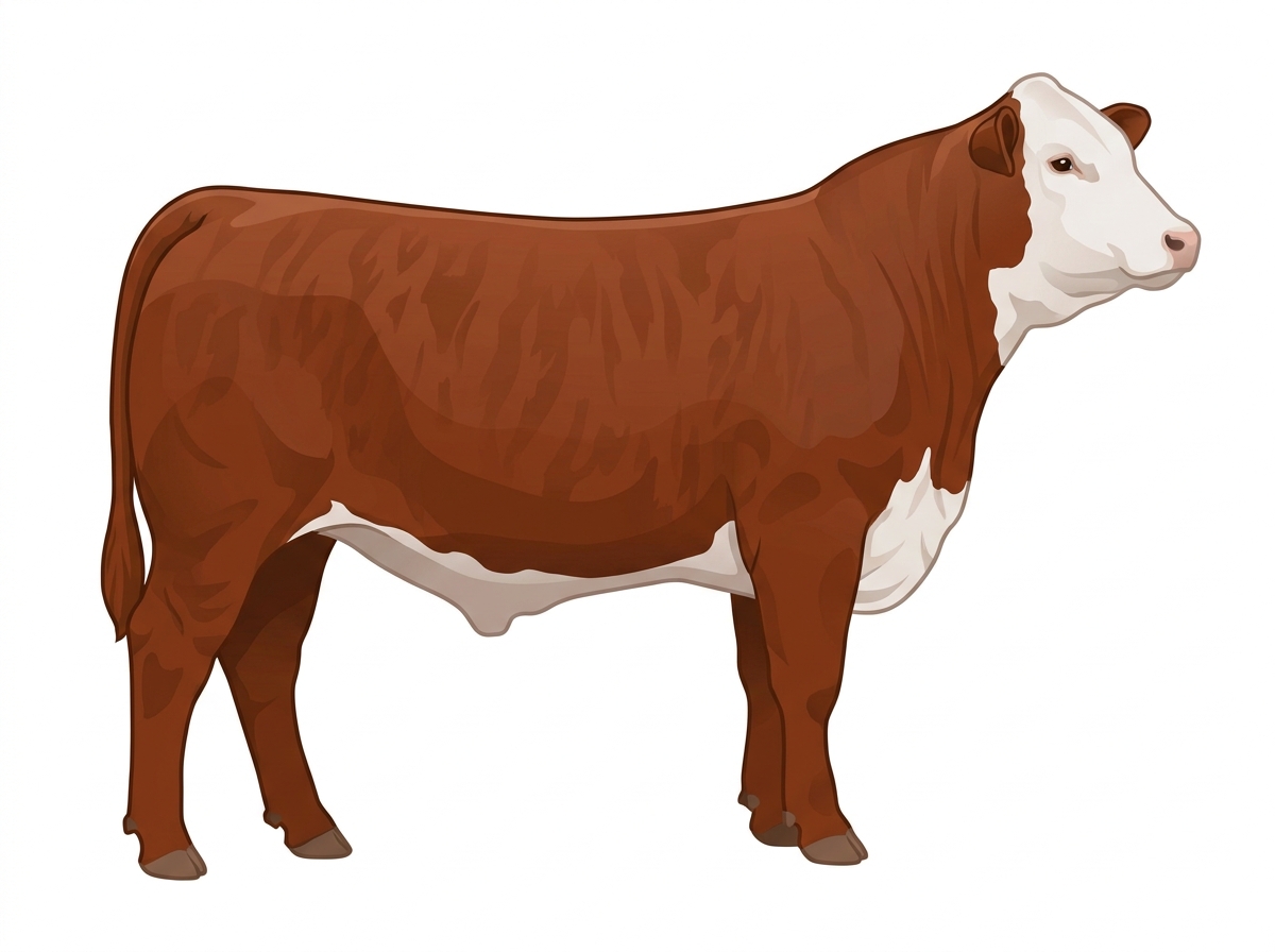 Red faint brindle with white face Hereford x Brahman Cross Steer