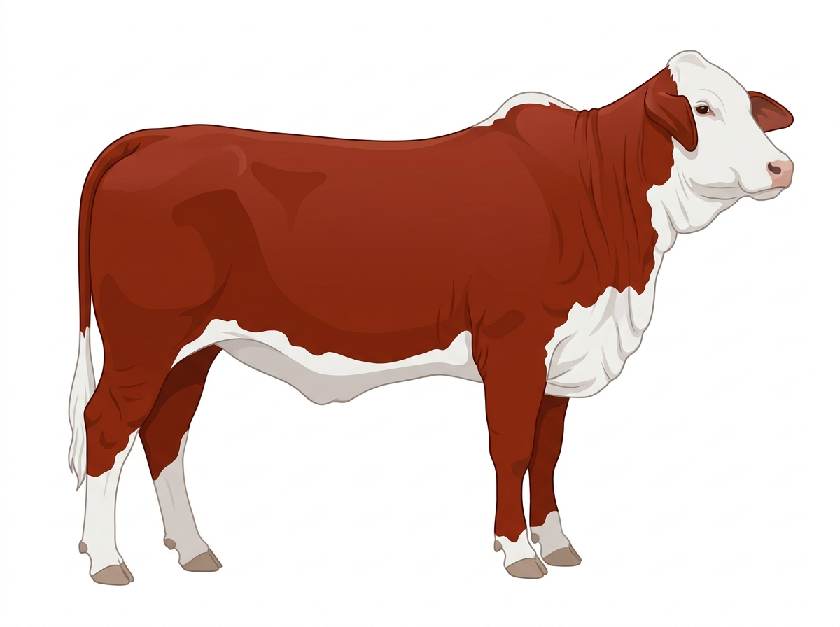 Red with white face Hereford x Brahman Cross Heifer