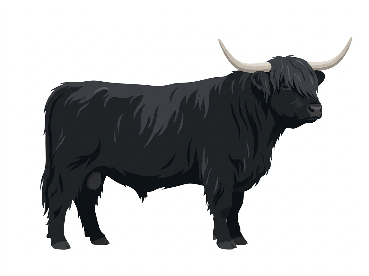 Black Highlander Bull