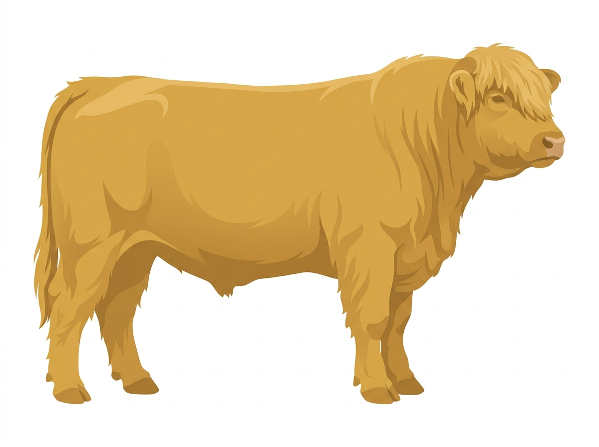 Gold Highlander Cross Bull