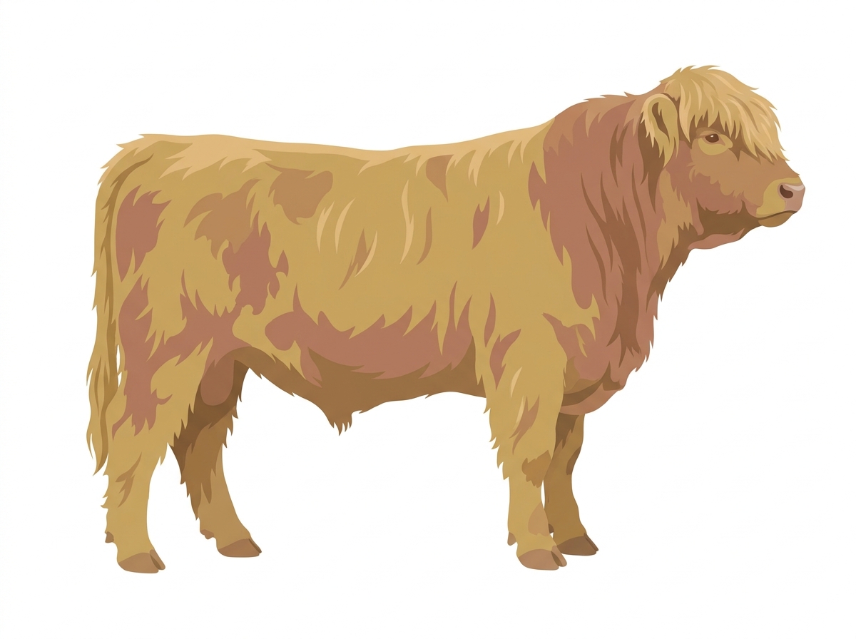 Red Dun Highlander Cross Bull