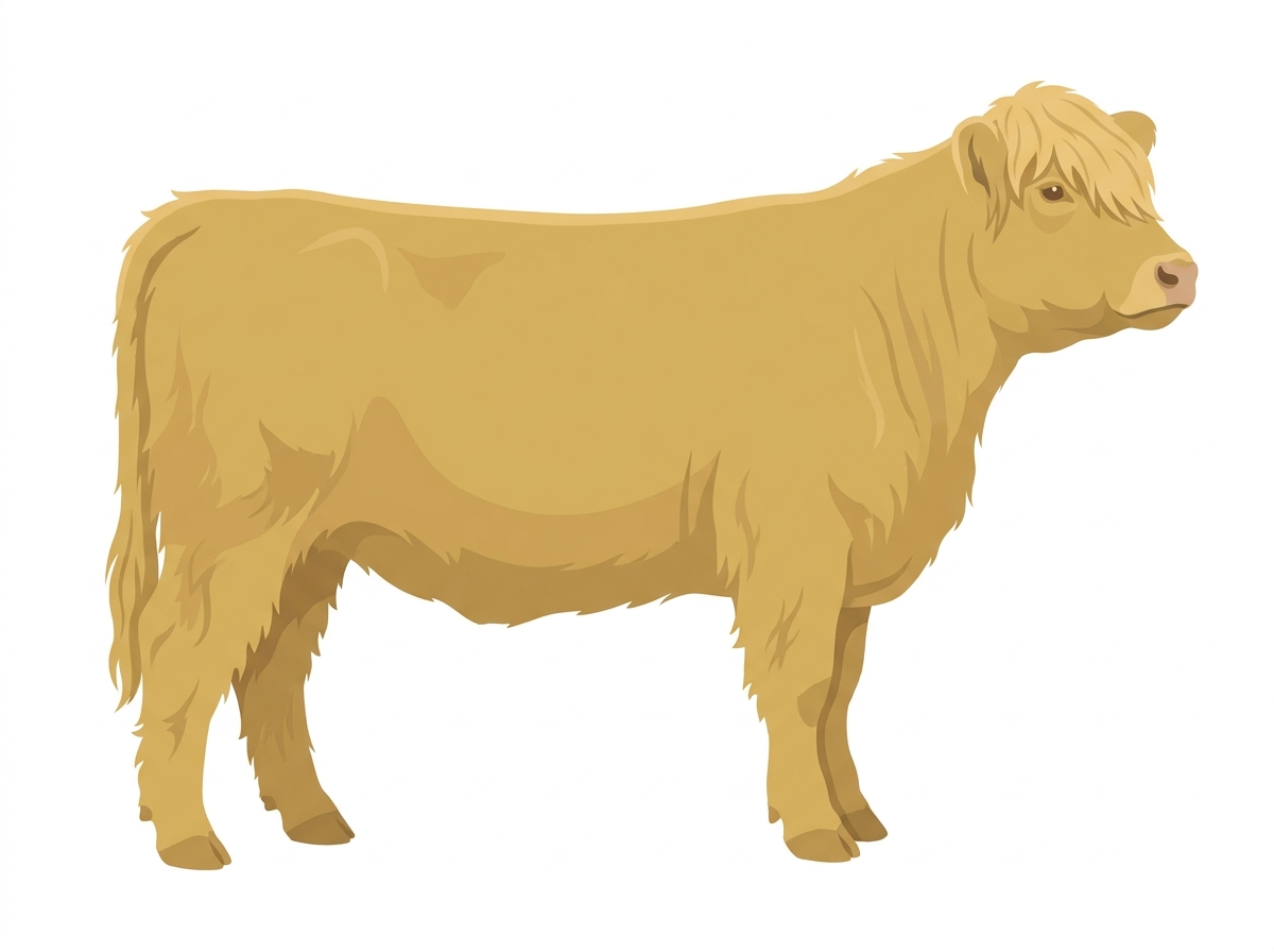Yellow Dun Highlander Cross Heifer