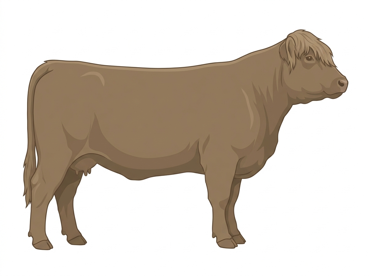 Dun Highlander Cow