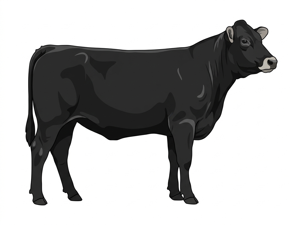 Black Limousin x Braunvieh Cross Heifer