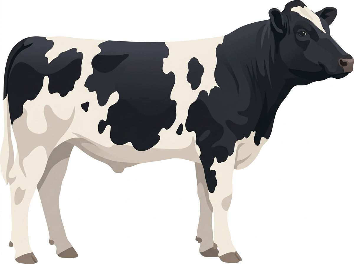 Black with white spots Maine-Anjou Cross Steer
