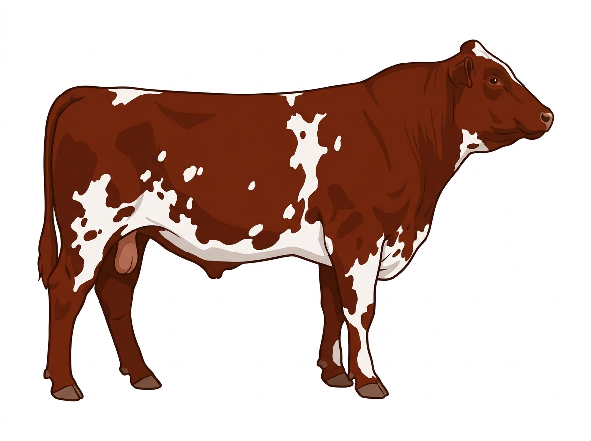Gray with white spots Maine-Anjou Cross Bull