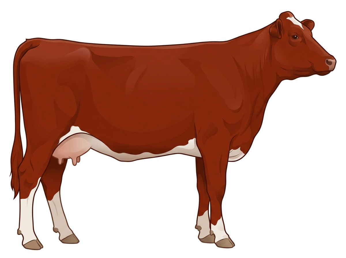 Red with minimal white markings Maine-Anjou Cross Cow