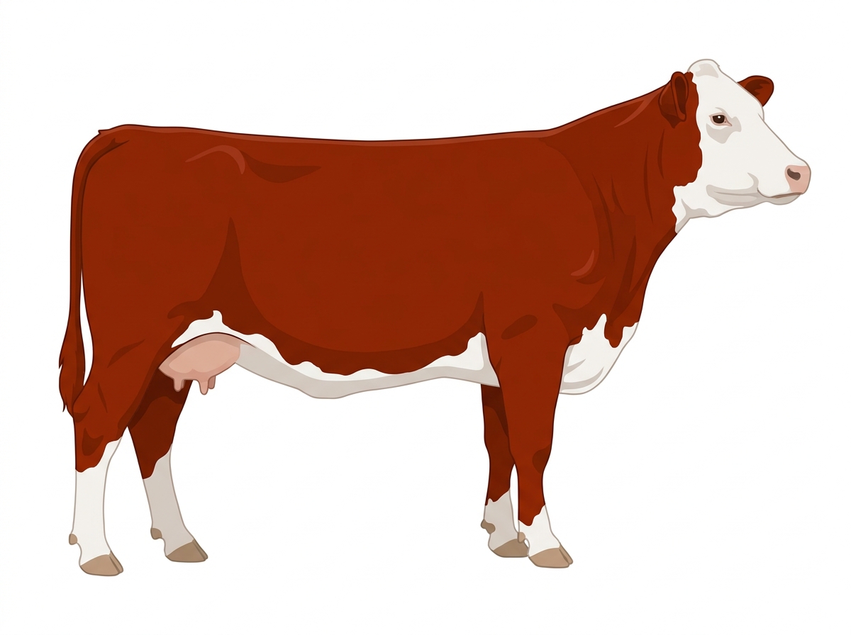 Red Maine-Anjou x Angus Cross Cow