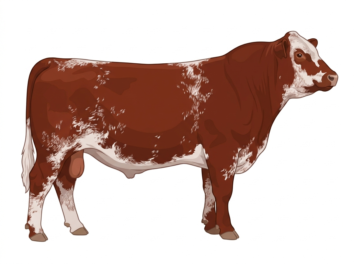 Red light roan Maine-Anjou x Angus Cross Bull