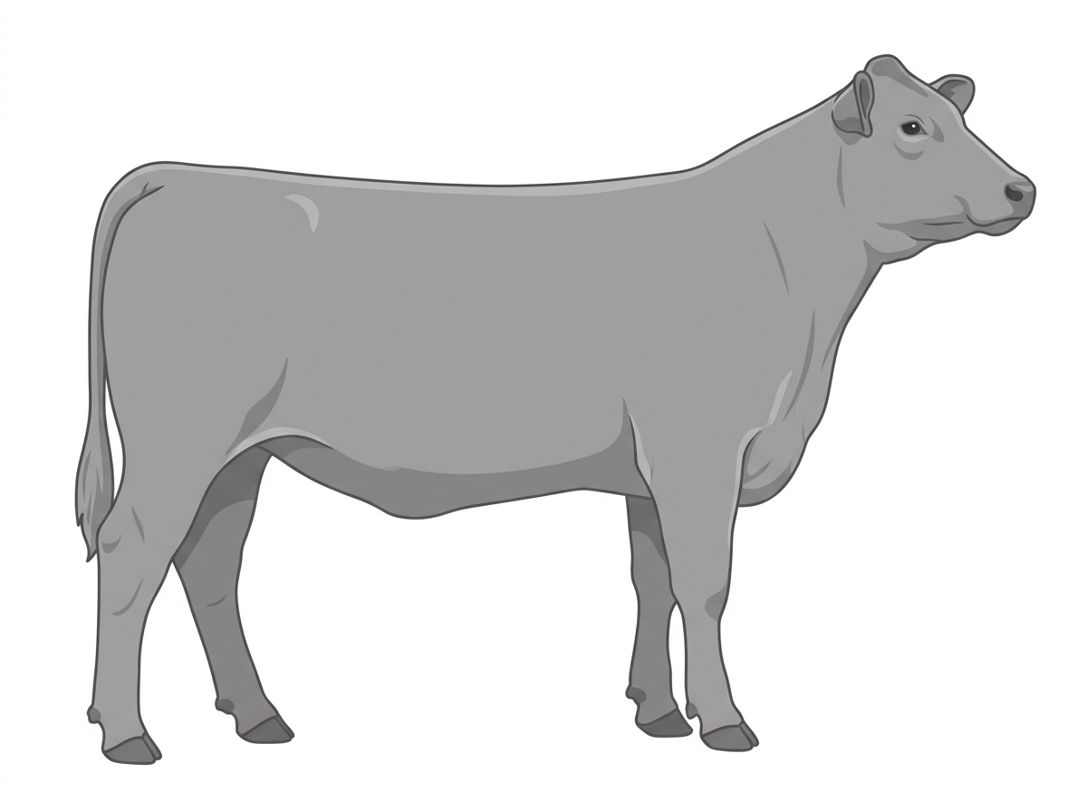 Gray Maine-Anjou x Chianina Cross Heifer