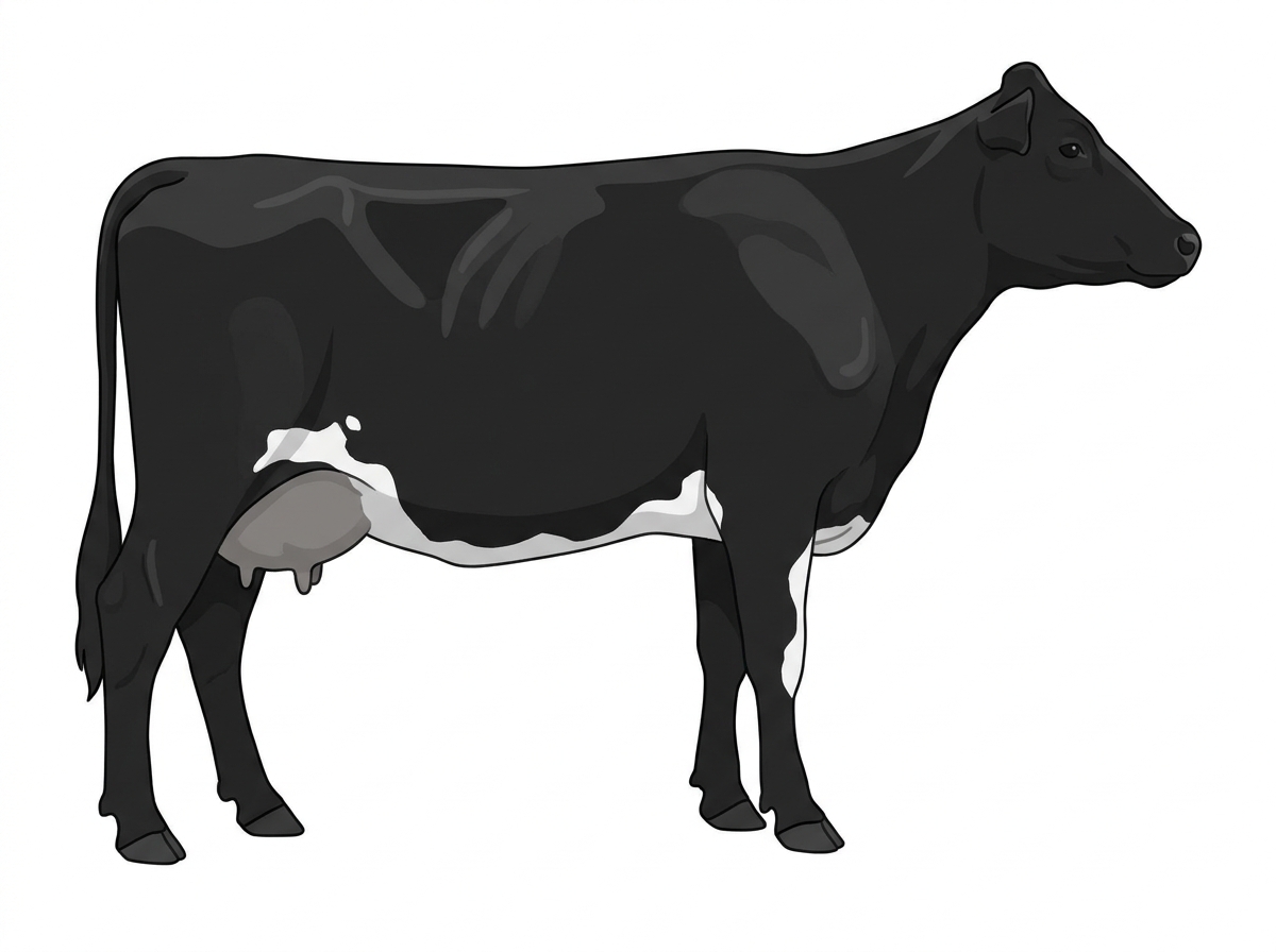 Black MaineTainer Cow