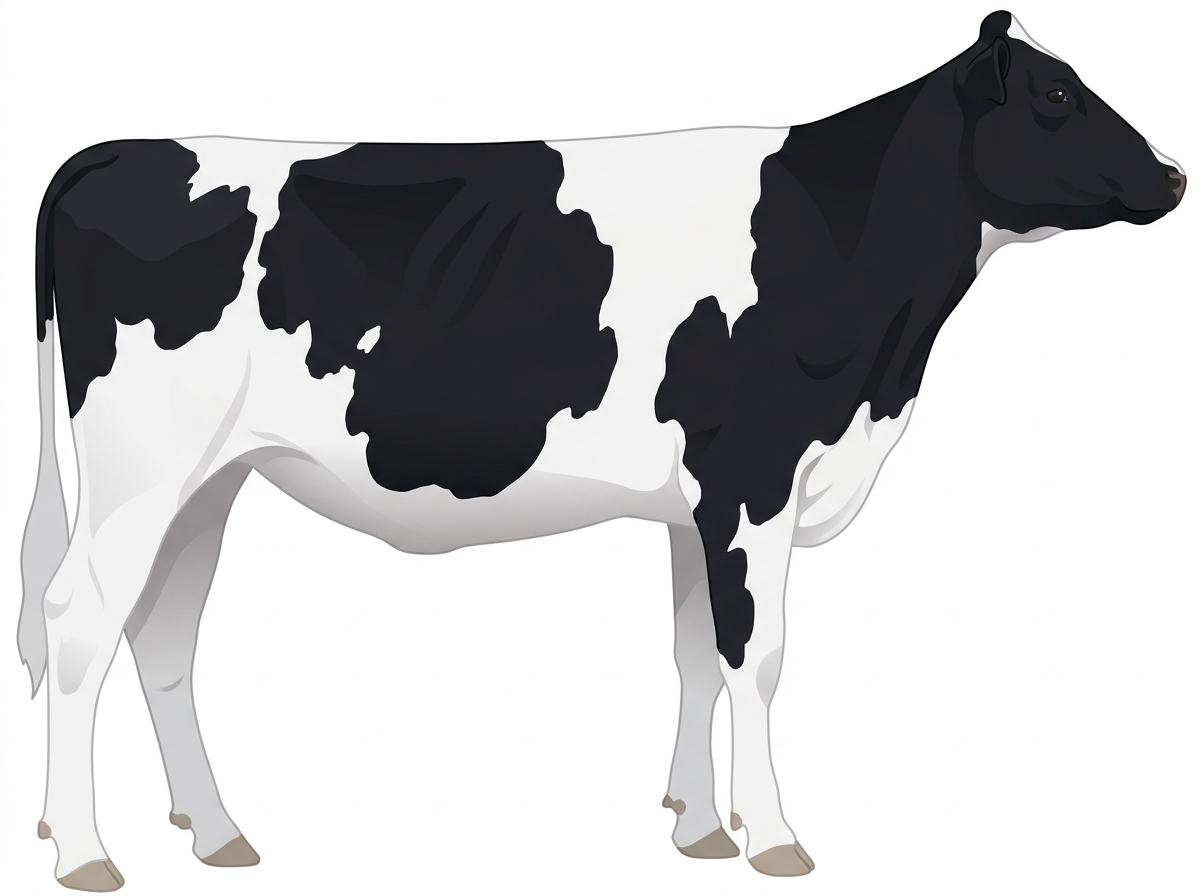 Black with white in large patches MaineTainer Heifer