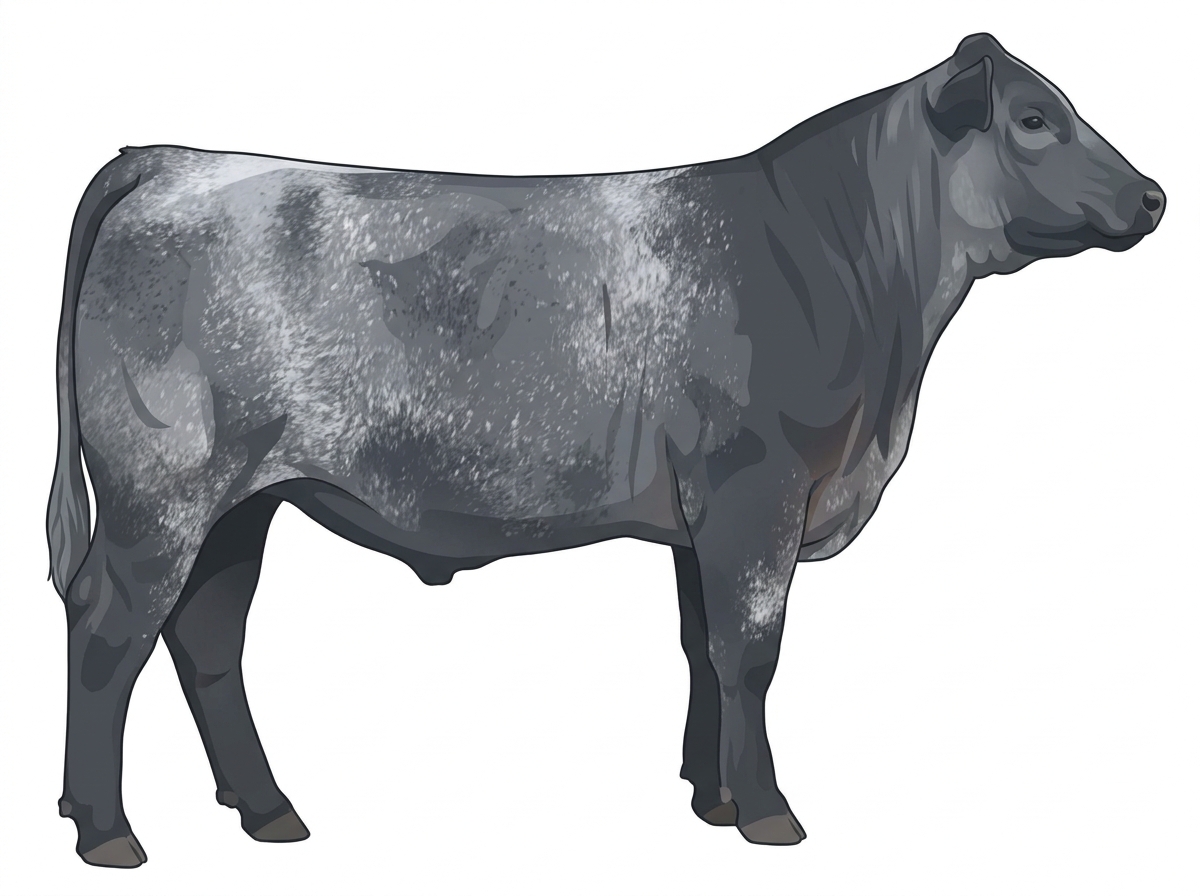 Blue roan MaineTainer Steer