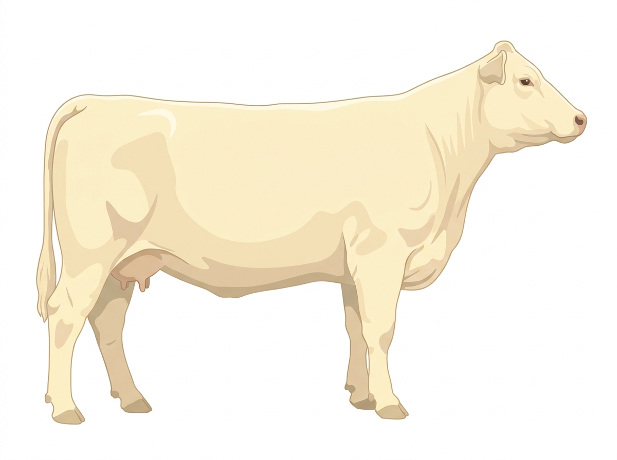 Cream MaineTainer Cow