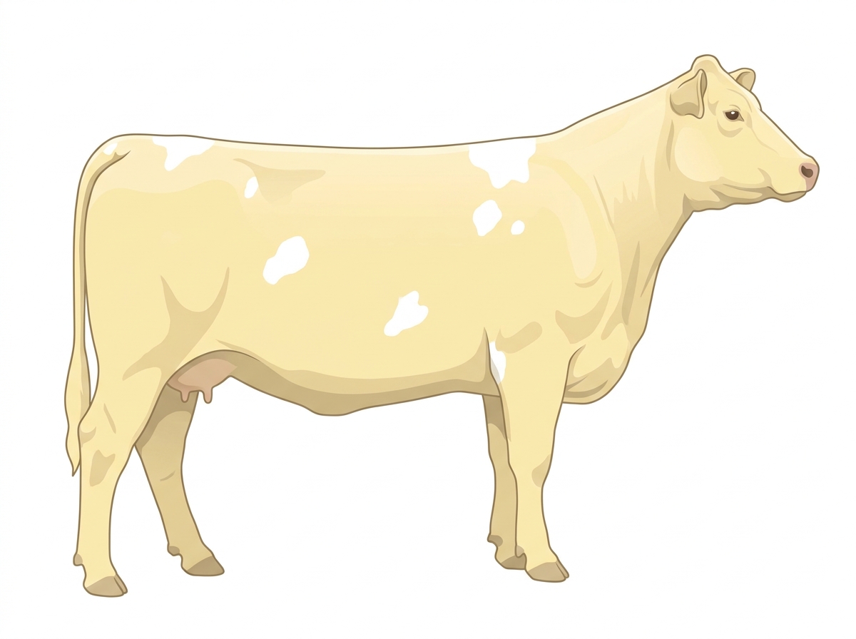 Cream with a few white spots MaineTainer Cow