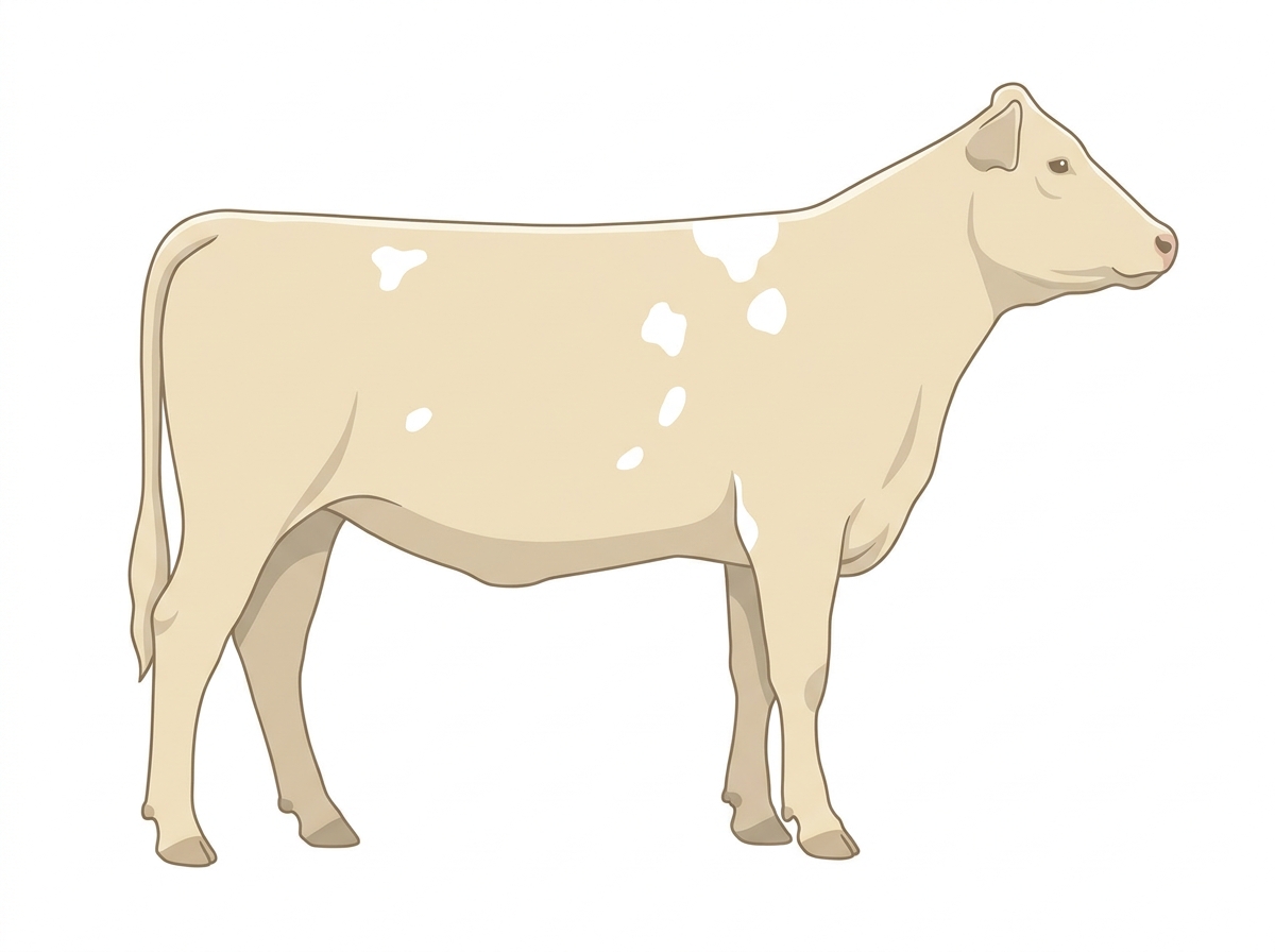 Cream with a few white spots MaineTainer Heifer