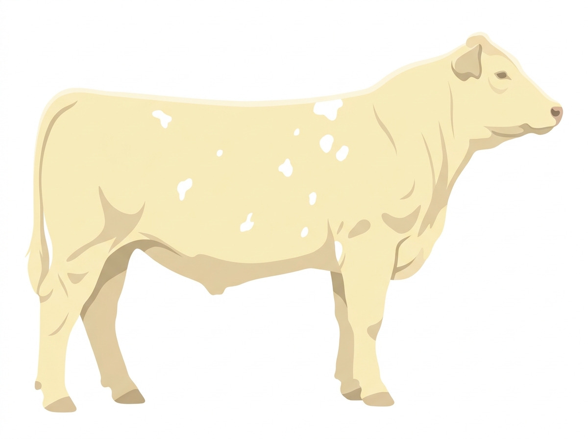 Cream with a few white spots MaineTainer Steer