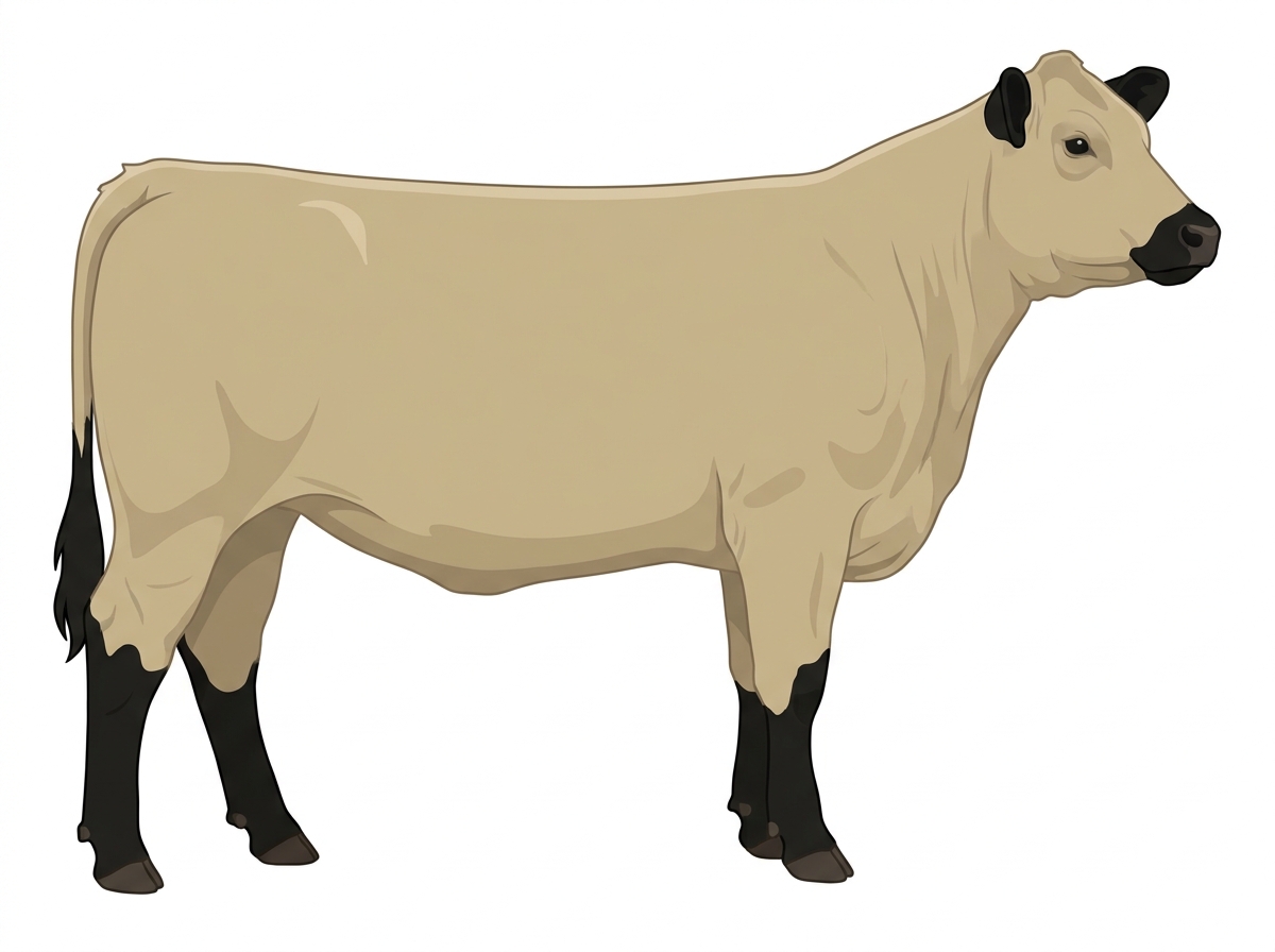 Cream with black points MaineTainer Heifer