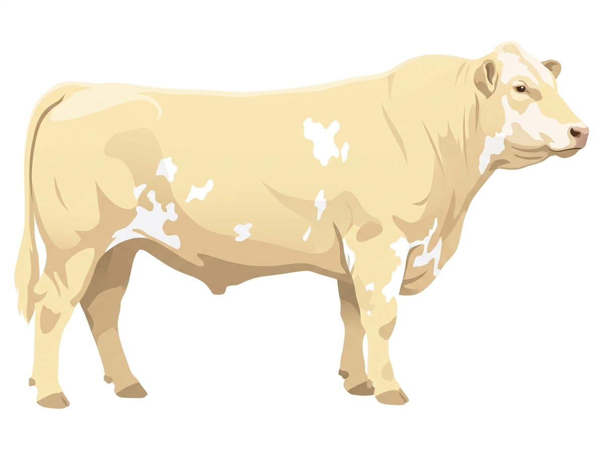 Cream with white spots MaineTainer Bull