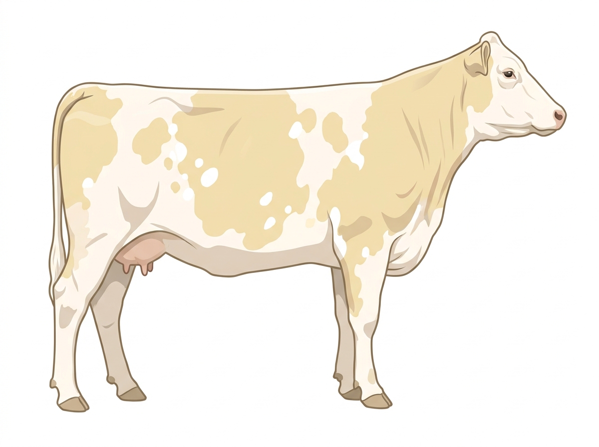 Cream with white spots MaineTainer Cow
