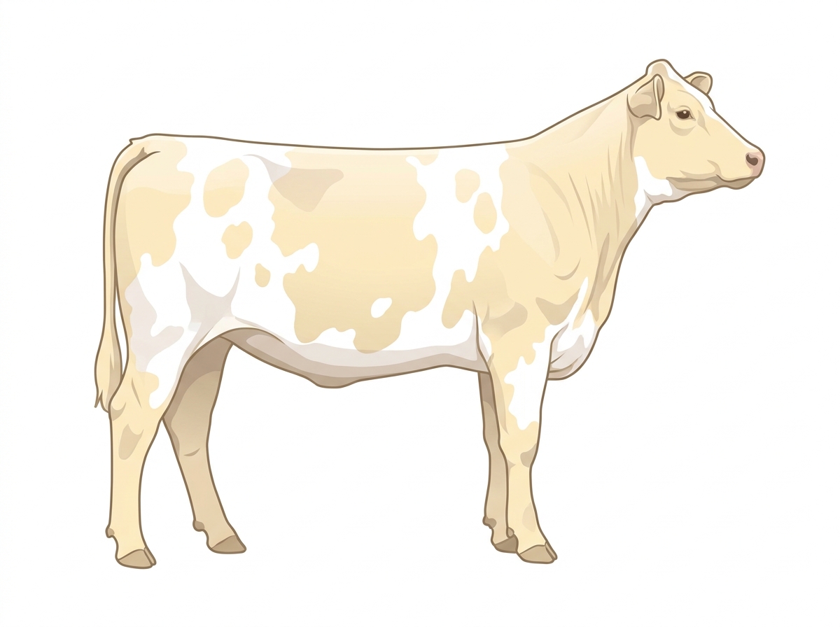 Cream with white spots MaineTainer Heifer