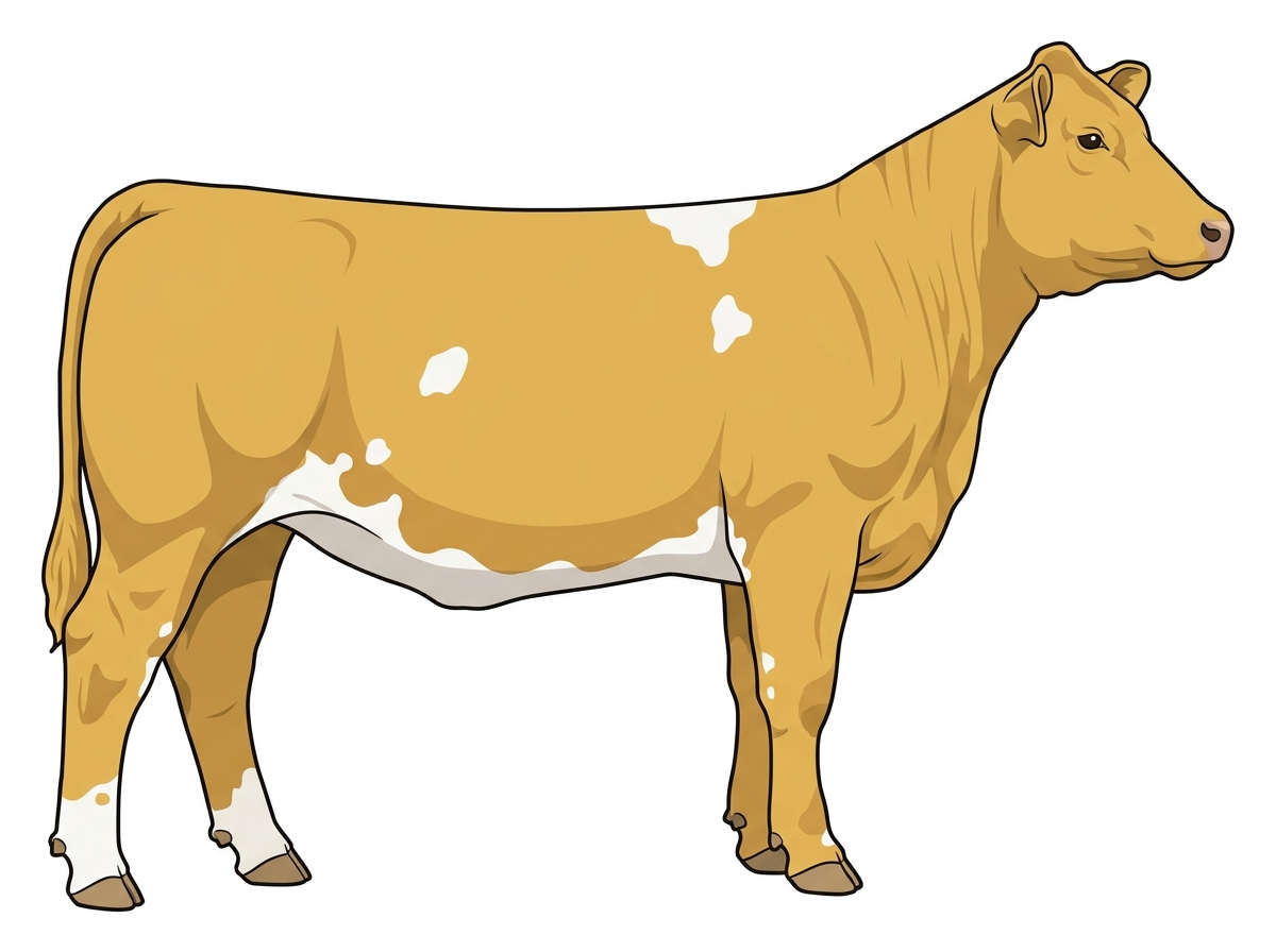 Gold with a few white spots MaineTainer Heifer