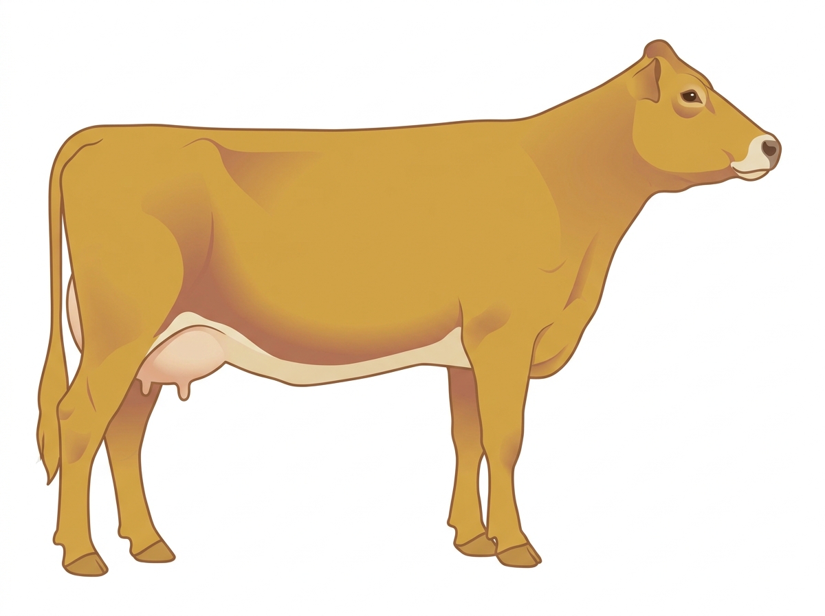 Gold with a pale muzzle ring and lighter underline MaineTainer Cow