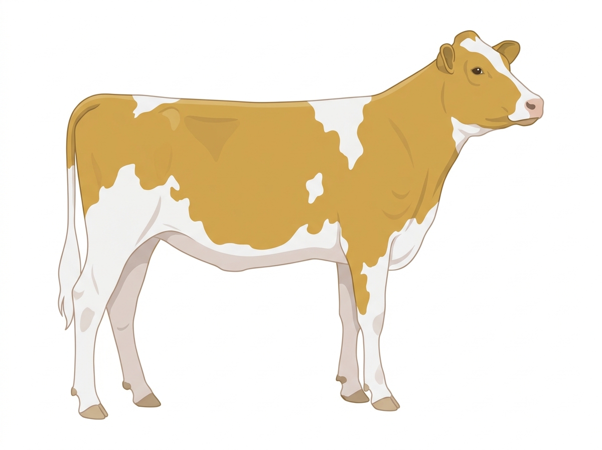 Gold with a partial white face and a few white spots MaineTainer Heifer