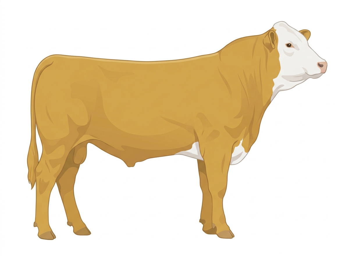 Gold with a white face MaineTainer Bull