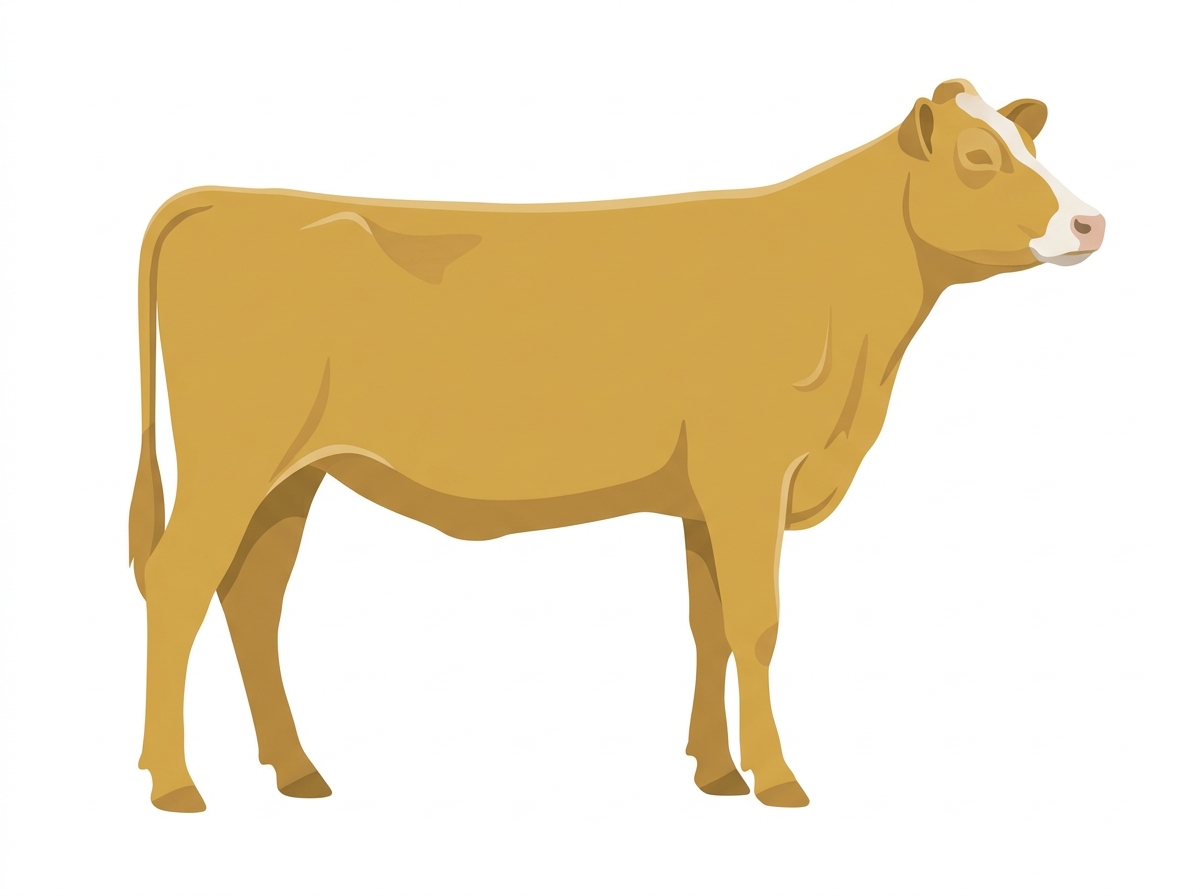 Gold with minimal white face markings MaineTainer Heifer