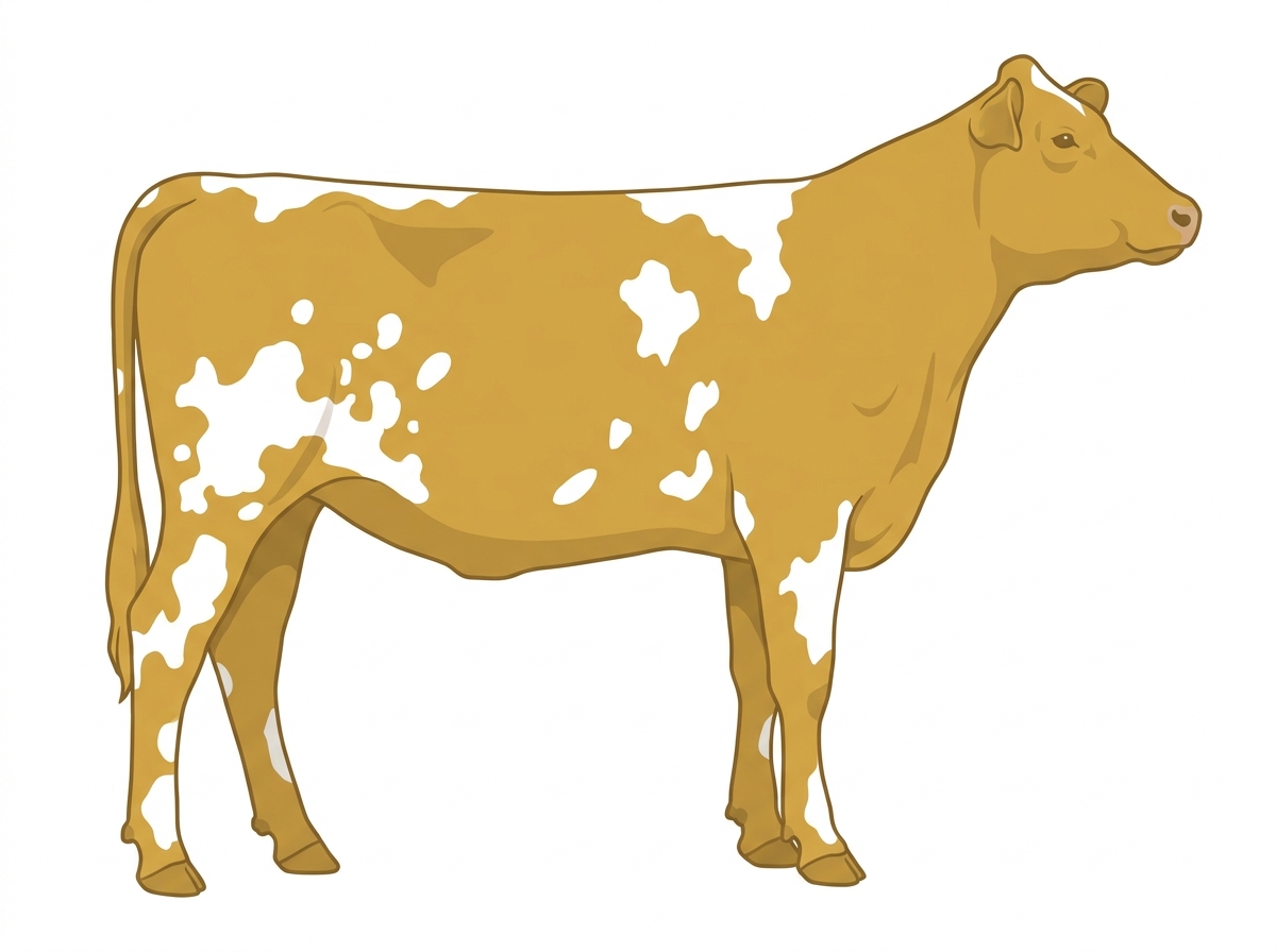 Gold with white spots MaineTainer Heifer