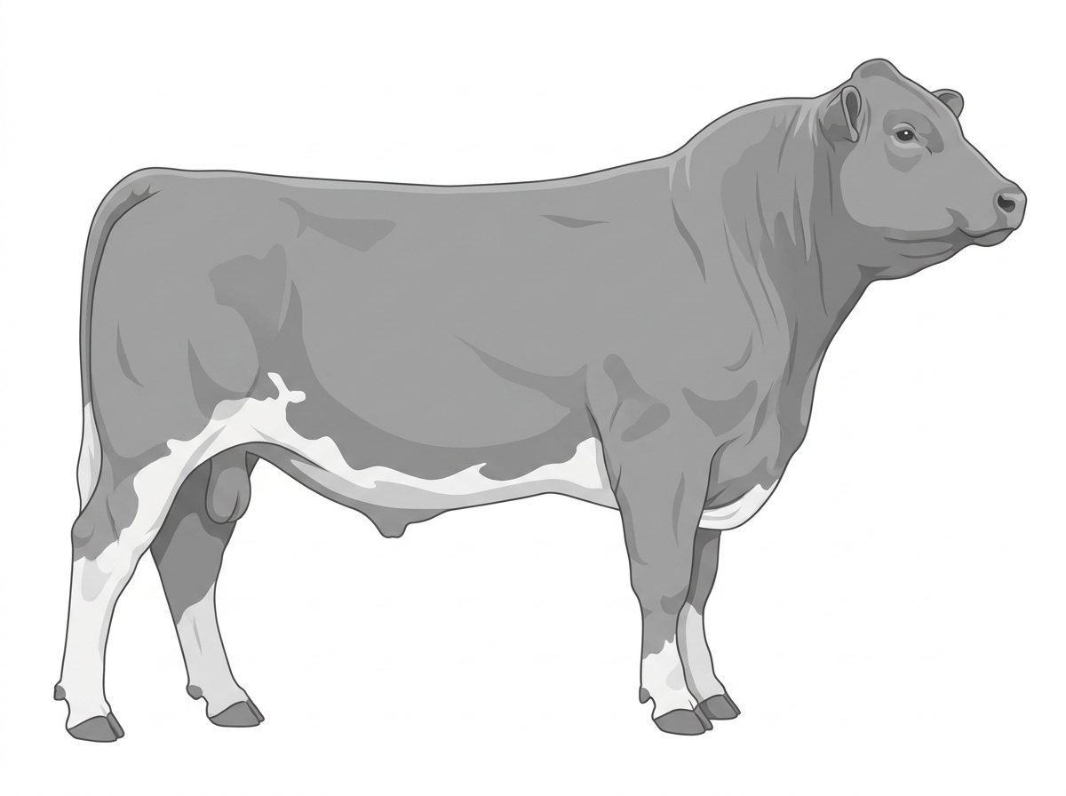 Gray MaineTainer Bull