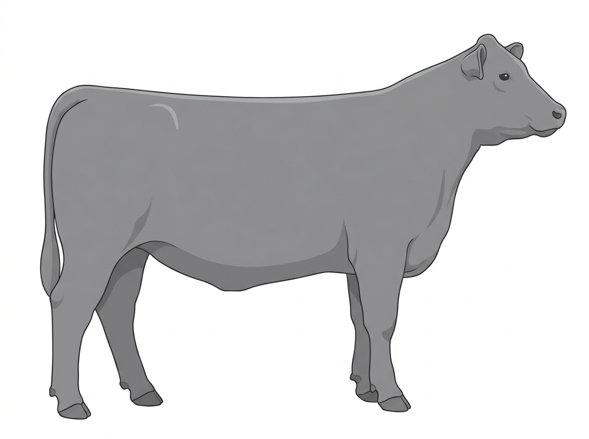 Gray MaineTainer Heifer