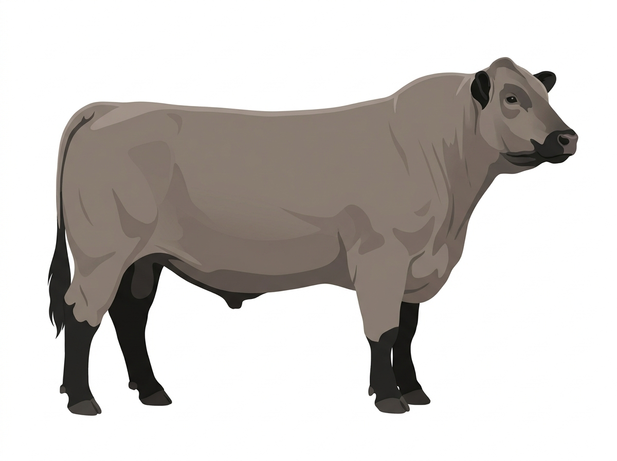 Gray with black points MaineTainer Bull