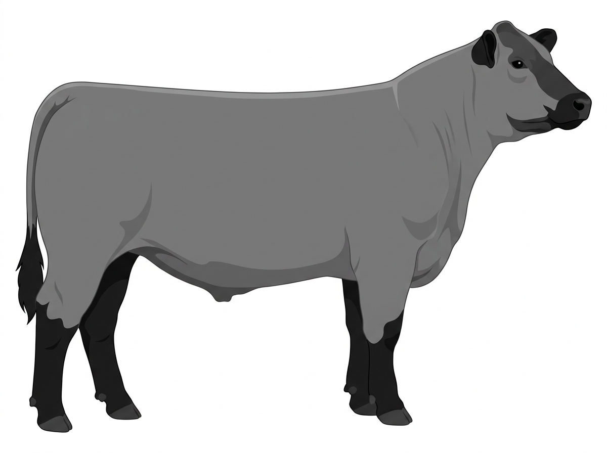 Gray with black points MaineTainer Steer