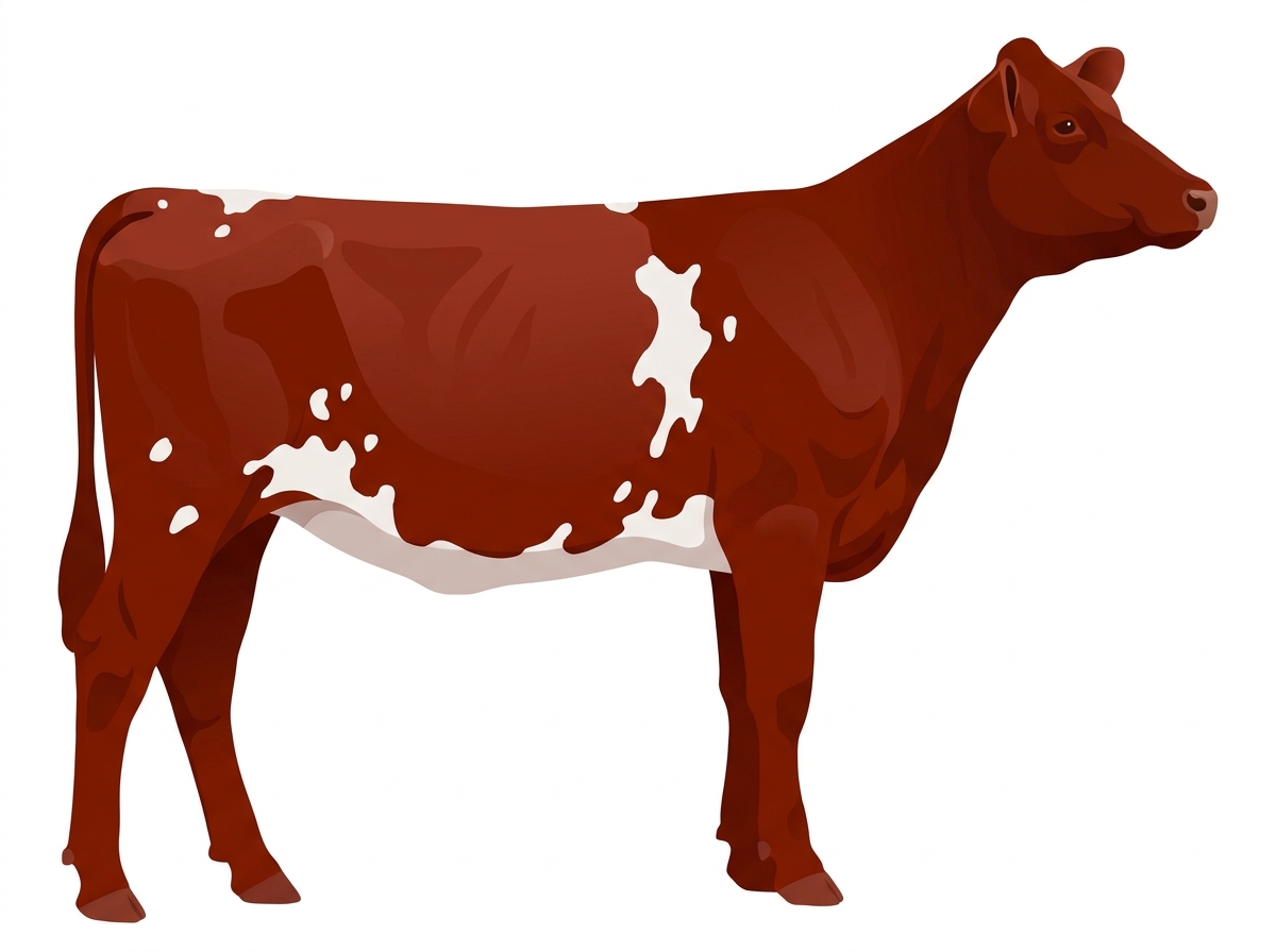 Red with a few white spots MaineTainer Heifer