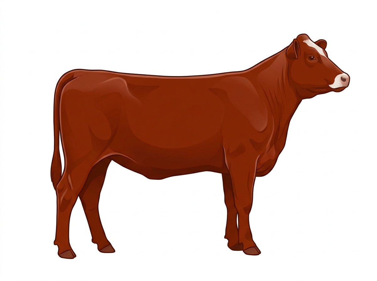 Red with minimal white face markings MaineTainer Heifer
