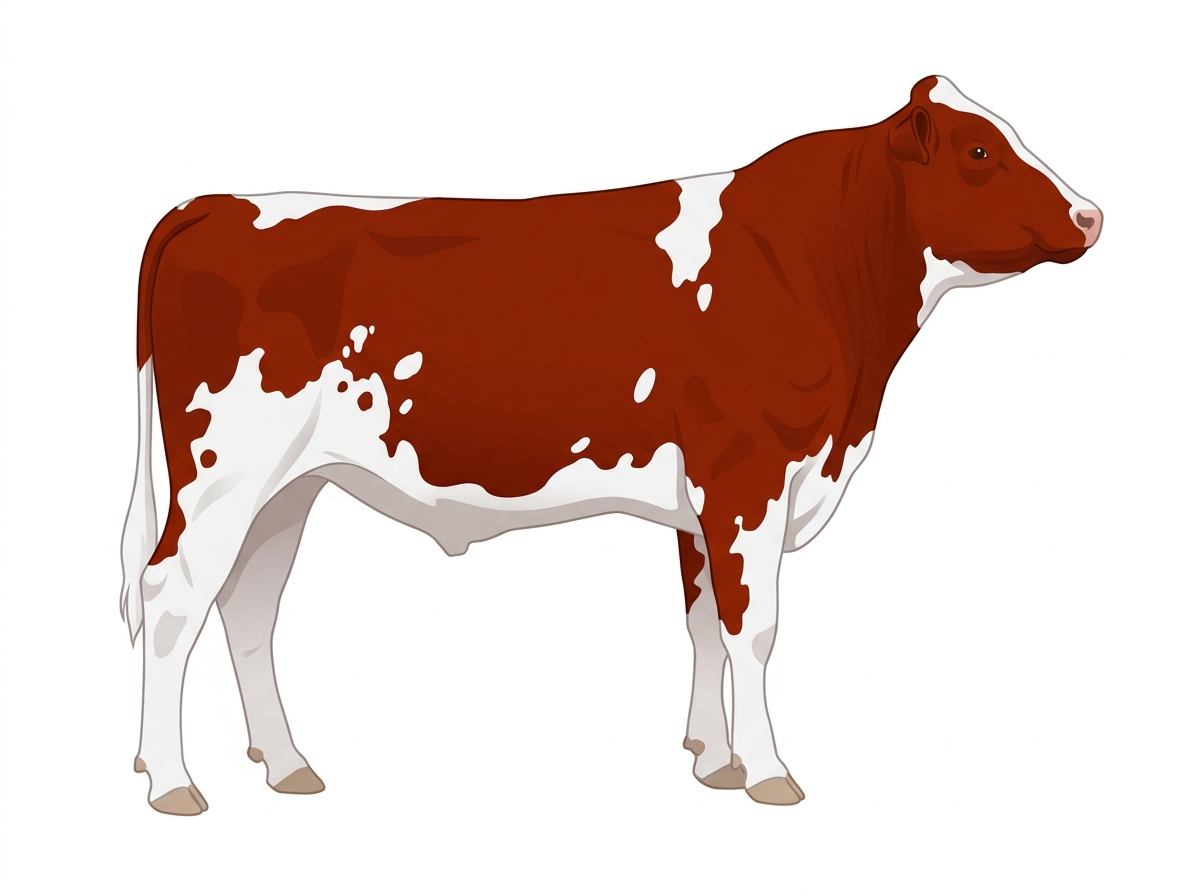 Red with white spots MaineTainer Bull