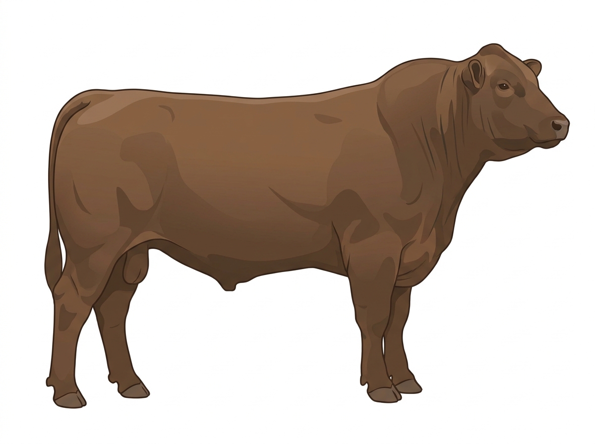 Smoky brindle with faint black striping MaineTainer Bull