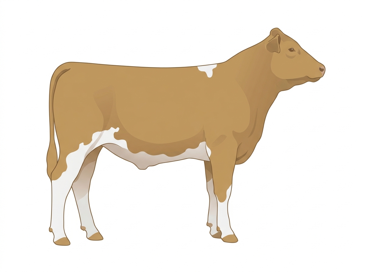 Tan with a few white spots MaineTainer Steer
